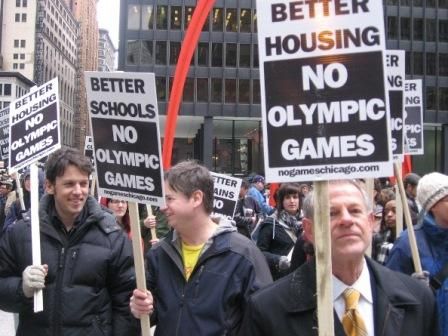 No Games Chicago Protests IOC Delegation