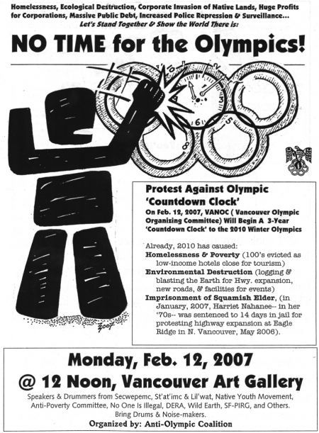 Feb. 12, 2007, Anti-Olympic Protest (Countdown Clock)