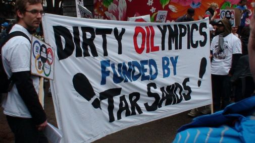 London UK Tar Sands Oilympics Protest