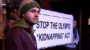 Vancouver Protest Against Olympic Kidnapping Act 