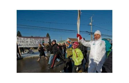 Kahnawake Mohawks Protest Olympic Torch