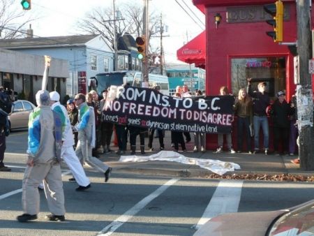 Torch Relay Protested in Halifax