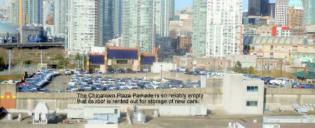 Chinatown Plaza Parkade used to store new cars!