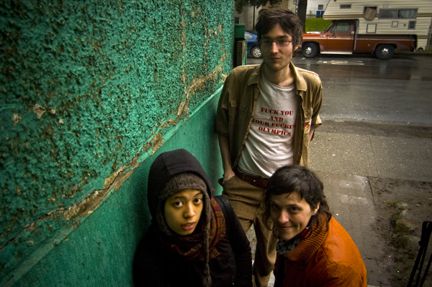 L to R: Aly de la Cruz, Invisible Balaclava & Carla Bergman // Photo: Insurgent Photo