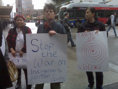 Protests across Canada have not moved the state to investigate the multitude of homicides of Indigenous women, nor effectively punish the offenders. Photo by by Dan Burritt news 1130.