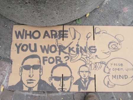Message to the CPD and “by-law officers” who regularly intimidate and harass occupiers at both Occupy sites