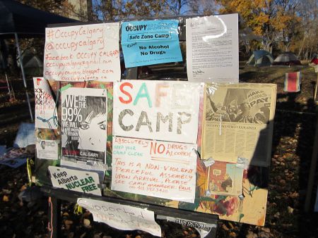 Message Board Occupy Calgary Safe Zone