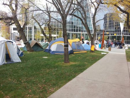 Originally numbering at seven campers, Occupy Regina now totals over forty. Many are determined to brave the upcoming winter season *