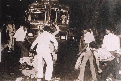 A Sikh Man Pulled Out Of A Bus And Beaten By A Mob In New Delhi In 1984.