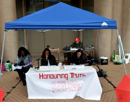 Honouring Truth - public reading of the independent report.    photo: murray bush - flux photo