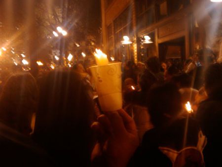 Candle lit vigil, Thursday in Seattle.
