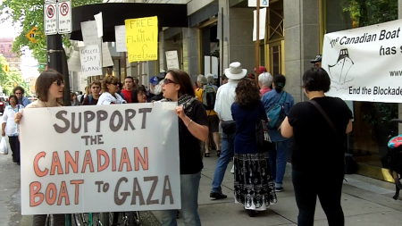 Pro-Palestinian activists picket outside Greek consulate