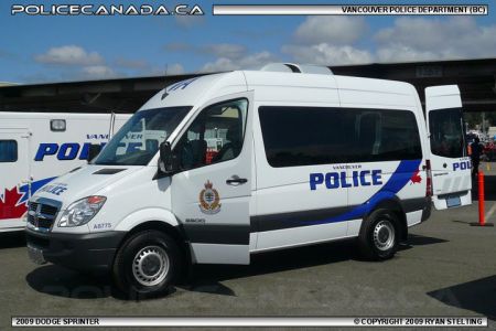 New VPD Sprinter van, carries 8 riot cops total