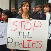 Die-In Greets Pipeline Pushers