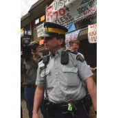 Cops stymied - demoviction protesters demand talks with Burnaby Mayor