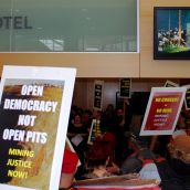 Protest at Goldcorp‘s Annual General Meeting 