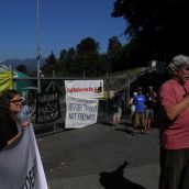 Protest at Kinder Morgan Trans Mountain Pipline