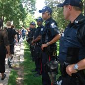 Police restricting entry to Allan Gardens public Park 