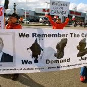 Occupy Surrey: George Bush Met by the War Criminal Welcoming Committee