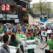 Keep an eye on the youth in green. Vancouver, April 22, 2012. Photo: Sandra Cuffe