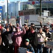 El pueblo unido jamas sera vencido. Vancouver, April 4 abril 2012. Foto: Sandra Cuffe
