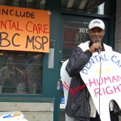 Bringing the struggle for universal public dental care to Premier Christy Clark's office