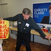 Occupying Christy Clark's office in Pt Grey
