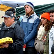 Treaty 8 Elders Visit Site-C Hunger Striker