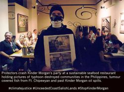 Demonstrators disrupt Kinder Morgan's dinner at Fishworks restaurant