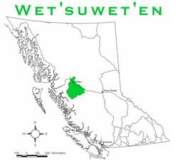 Wet'suwet'en territory within "British Columbia"