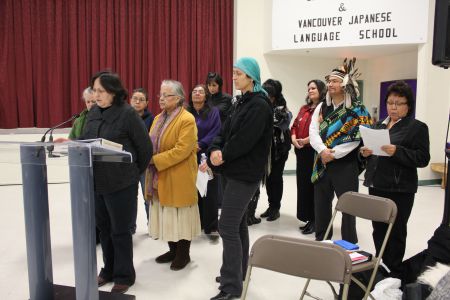 Women in Vancouver's Downtown Eastside speak out at inquiry public forum. Photo: Tami Starlight