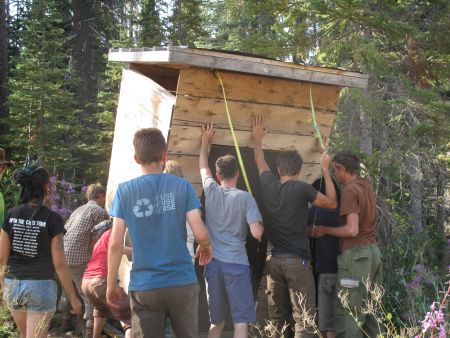 Erecting Structures During August 2012 Action Camp