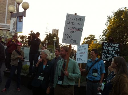 UBCM delegates standing with community