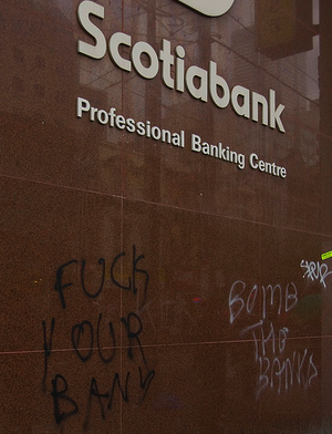 Graffitti in downtown Toronto, June 26, 2010.