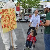 Facts Bear Witness Outside Fossil Fool Fest
