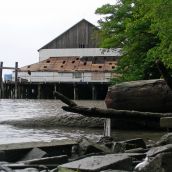 Glenrose Cannery as seen from beach