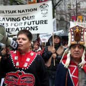 Heiltsuk Nation: Saving Our Shores for Future Generations. Vancouver, March 26, 2012. Photo: Sandra Cuffe