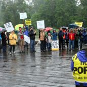 First-ever protest march in Ladner? But not the last.