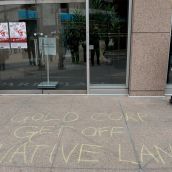 Outside Goldcorp HQ