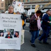 Vigil for Ashley Machiskinic - murdered in the Downtown Eastside