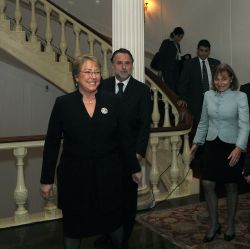 Michelle Bachelete arrives 