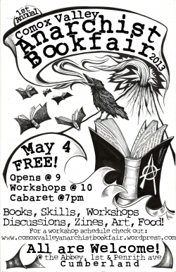 Come to the 1st Annual Comox Valley Anarchist Bookfair!