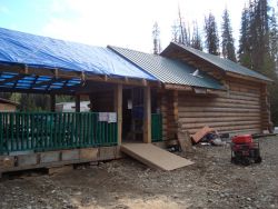 This cabin was built in the right of way of the Enbridge Pipelines and the nearly permitted natural gas Pacific Trails Pipeline.