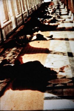 Dead bodies lying in the Golden temple complex during operaion blue star on the orders of the then Prime Minister of India, Indira Gandi. Her chosen means of conflict resolution was VIOLENCE and MURDER. Would you be an "ARDENT ADMIRER" of a person like this?