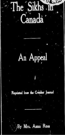 A pamphlet written in 1913 by a concerned citizen in hopes of arousing public support for the Sikhs and their fight against discrimination in Canada